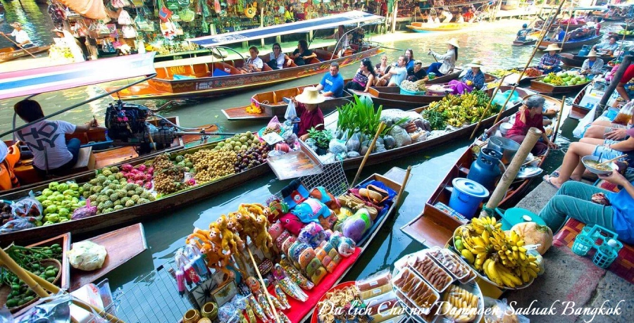 Du lịch Thái Lan Chợ nổi Damnoen Saduak Bangkok