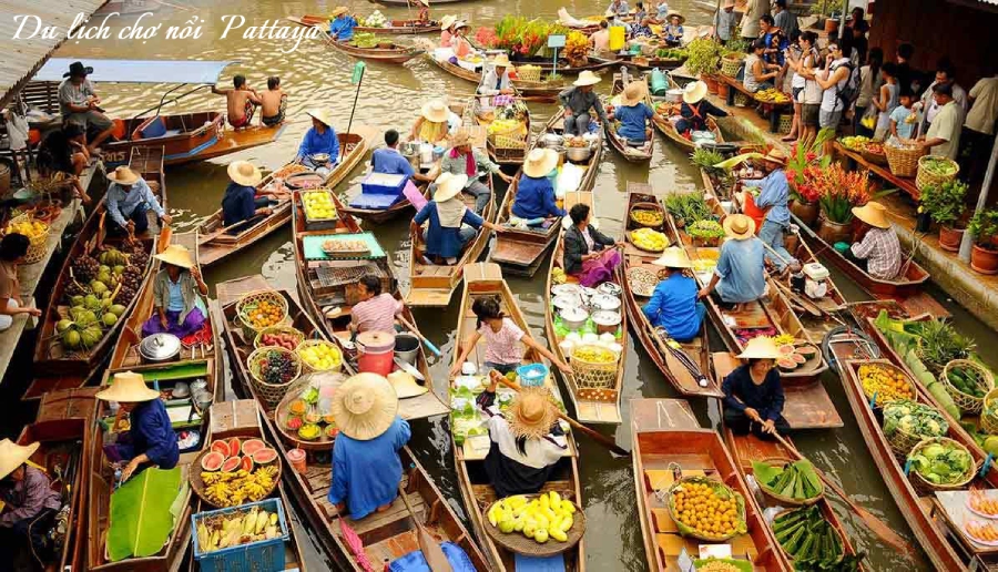 Du lịch Thái Lan chợ nổi Pattaya