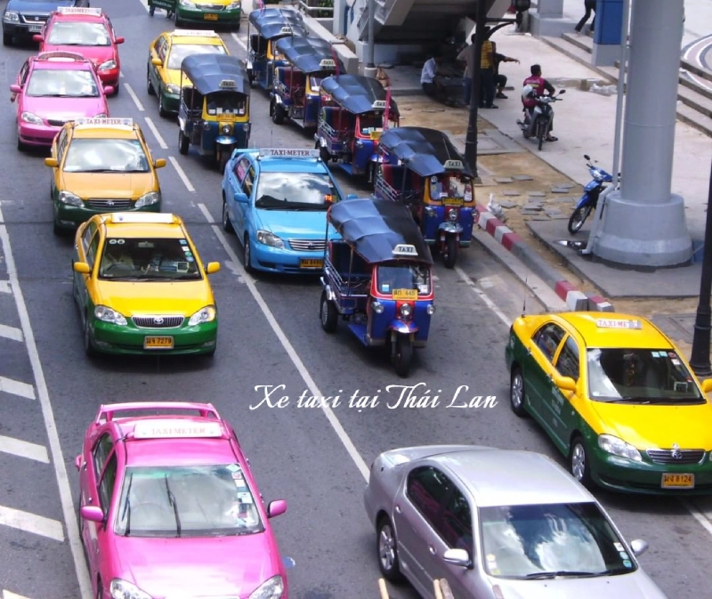 Sử dụng xe Taxi để đi du lịch Thái Lan tự túc