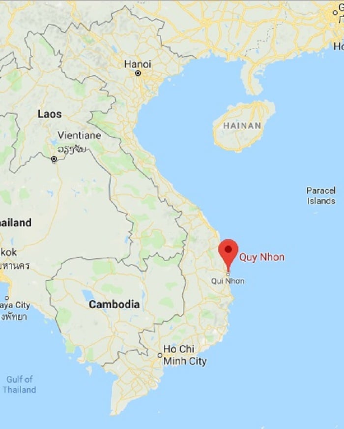 Vị trí địa lý của thành phố Quy Nhơn, Bình Định