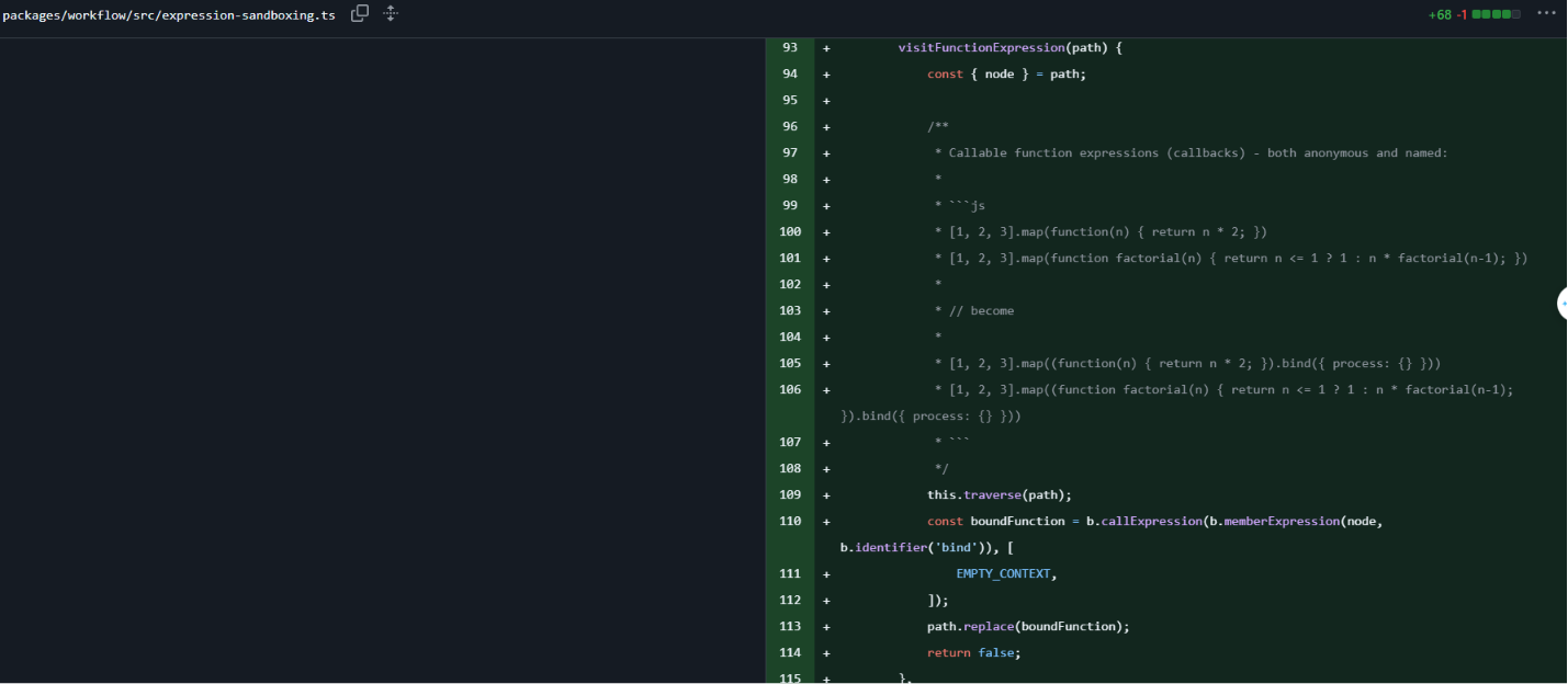 Bind FunctionExpression vào EMPTY_CONTEXT