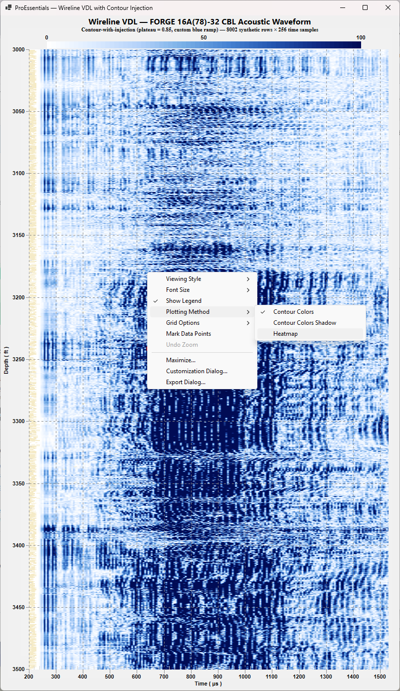 wpf-chart-vdl-wireline-acoustic-cement-bond-log-heatmap-contour