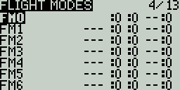 Flight modes settings