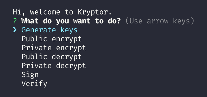 Easy Kryptor example