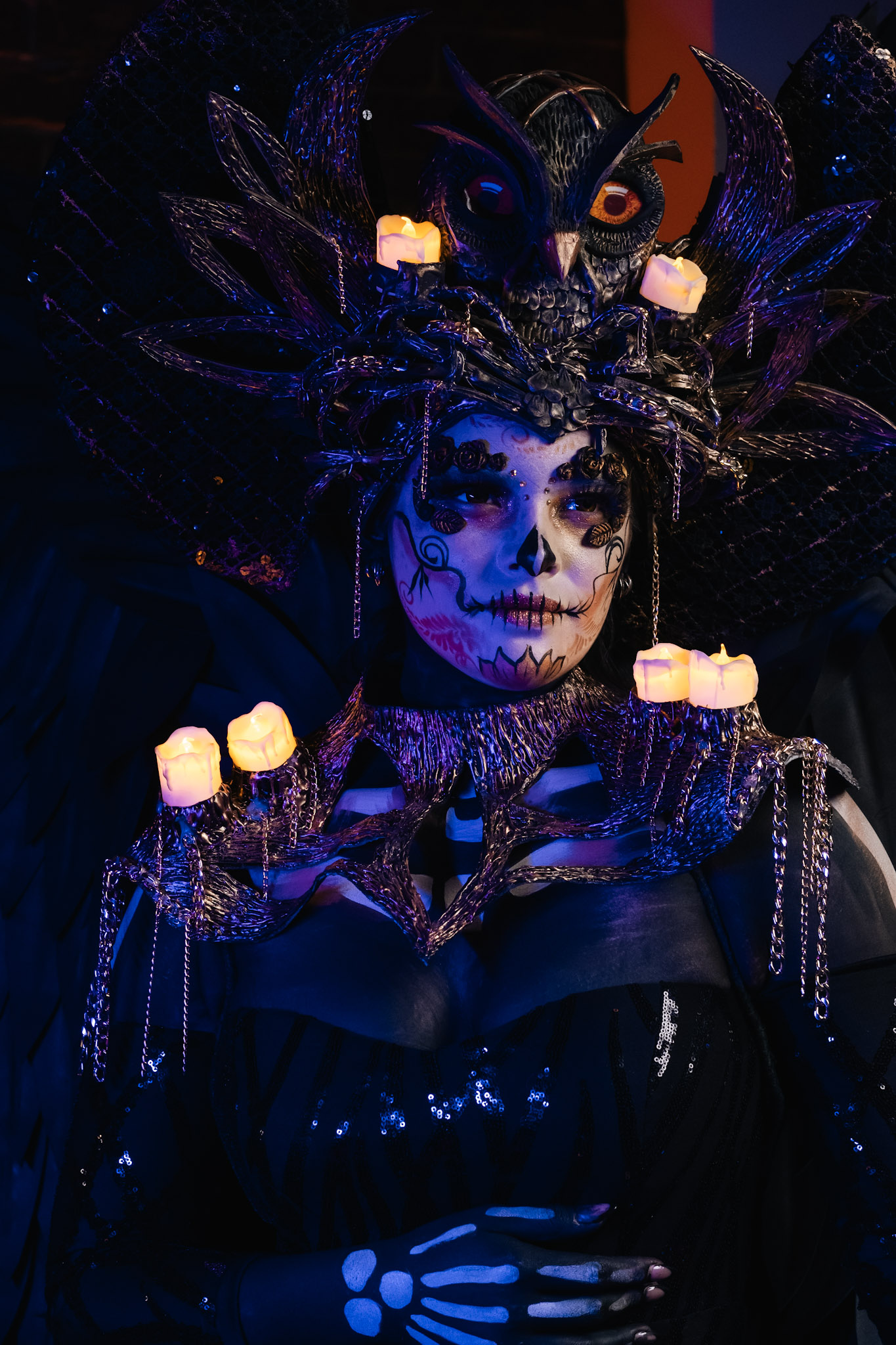 Catrina portrait with flowers
