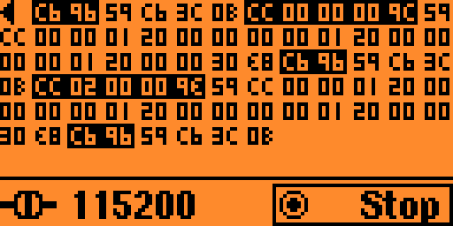 Serial passthrough - Transferred bytes