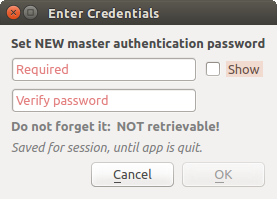 setting qgis master password
