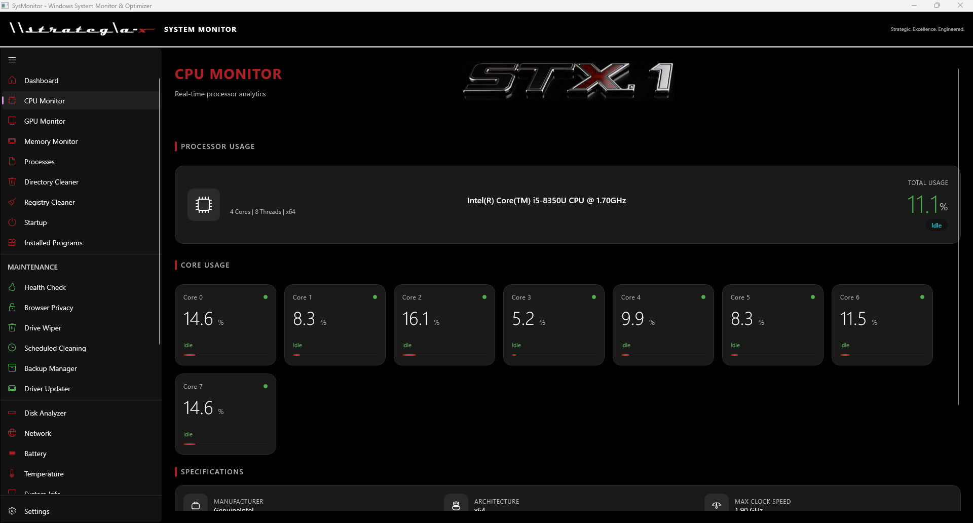 CPU Monitor - Real-time processor monitoring