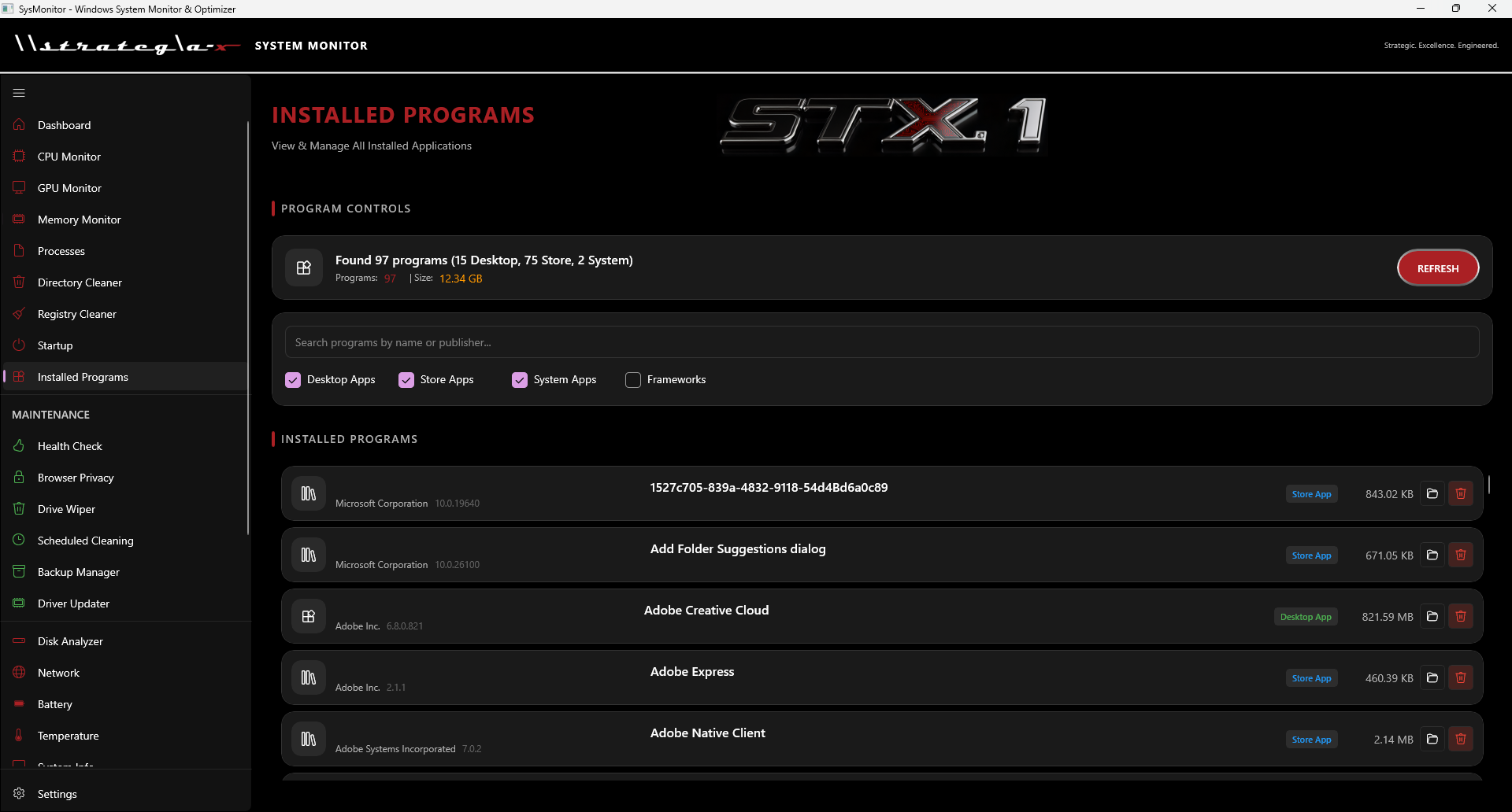 Installed Programs - App management