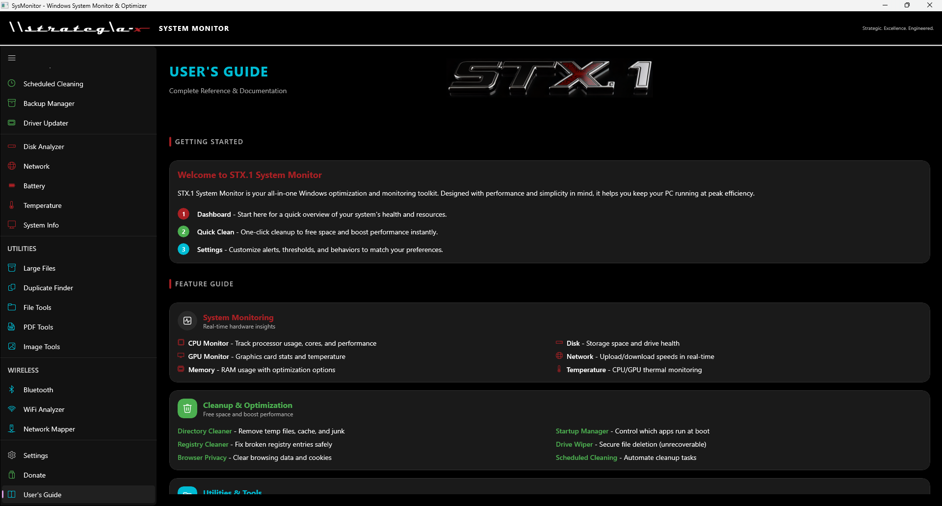 Integrated User Guide - Built-in documentation