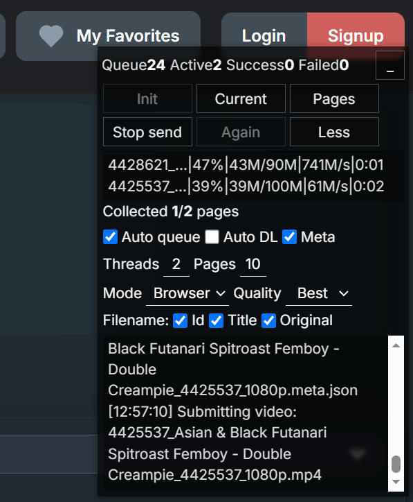 R34 downloader panel