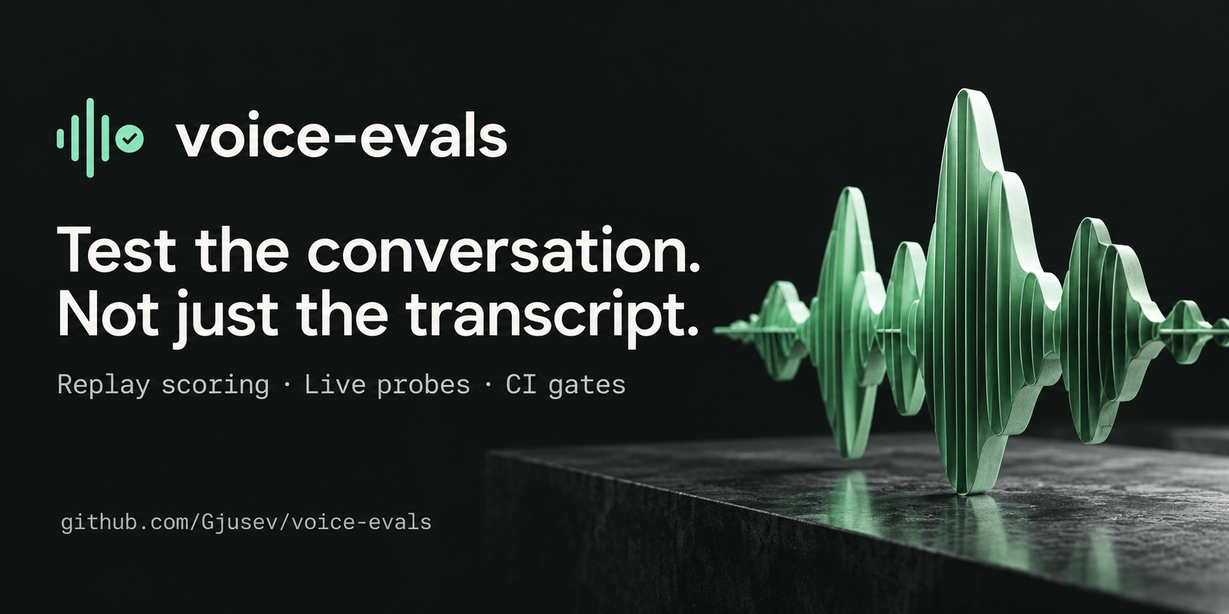 voice-evals: voice-agent evaluation with replay scoring, live probes, and CI gates
