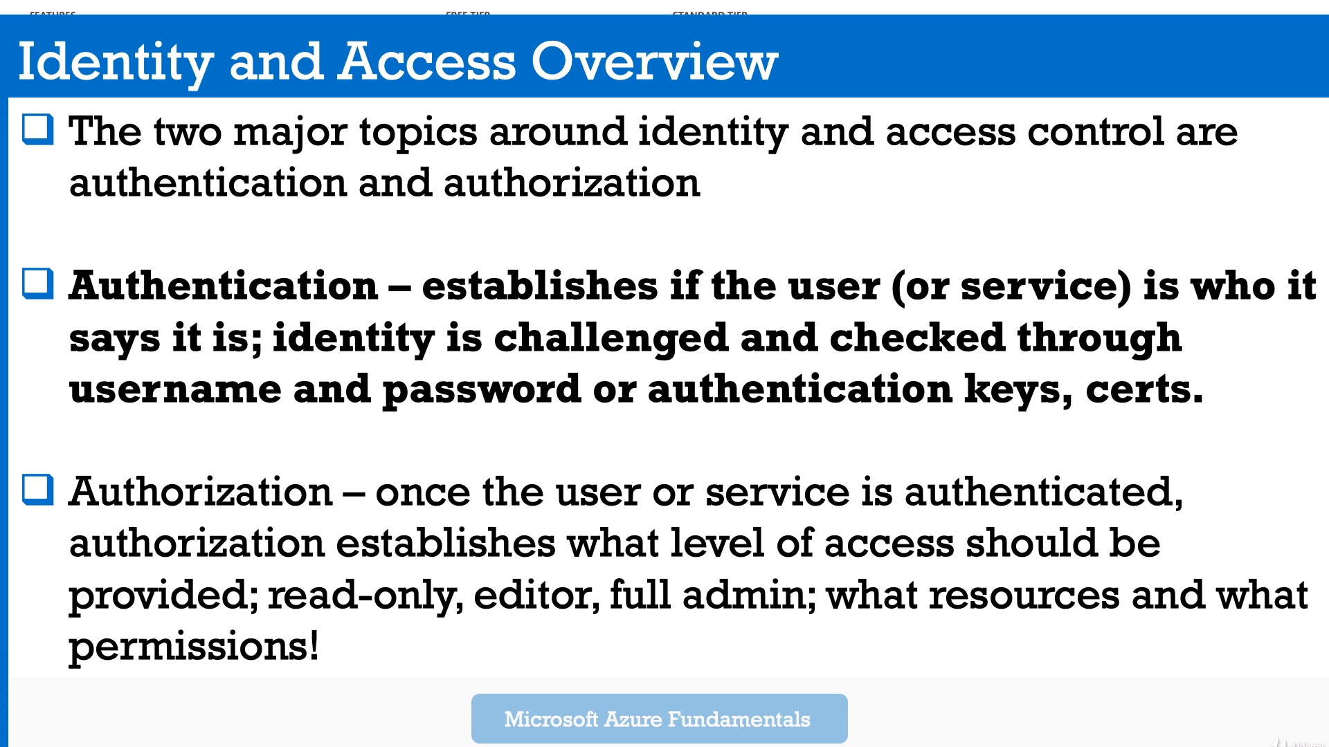 Azure authentication