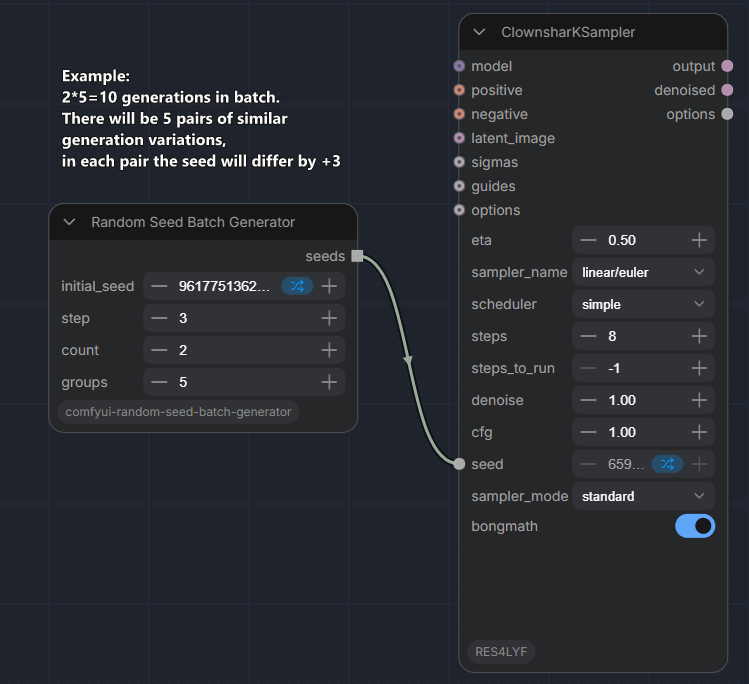 Node connection example