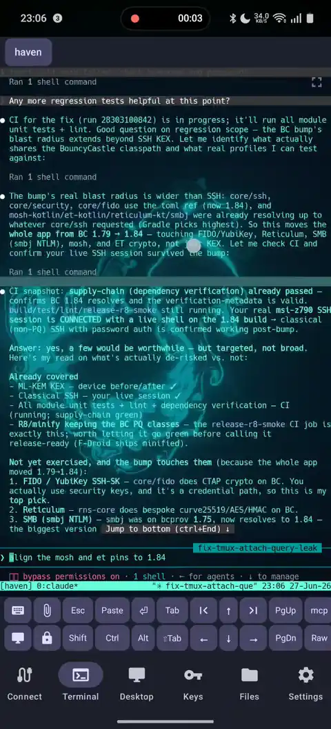 Terminal transparency over a live device wallpaper — click for full-quality video