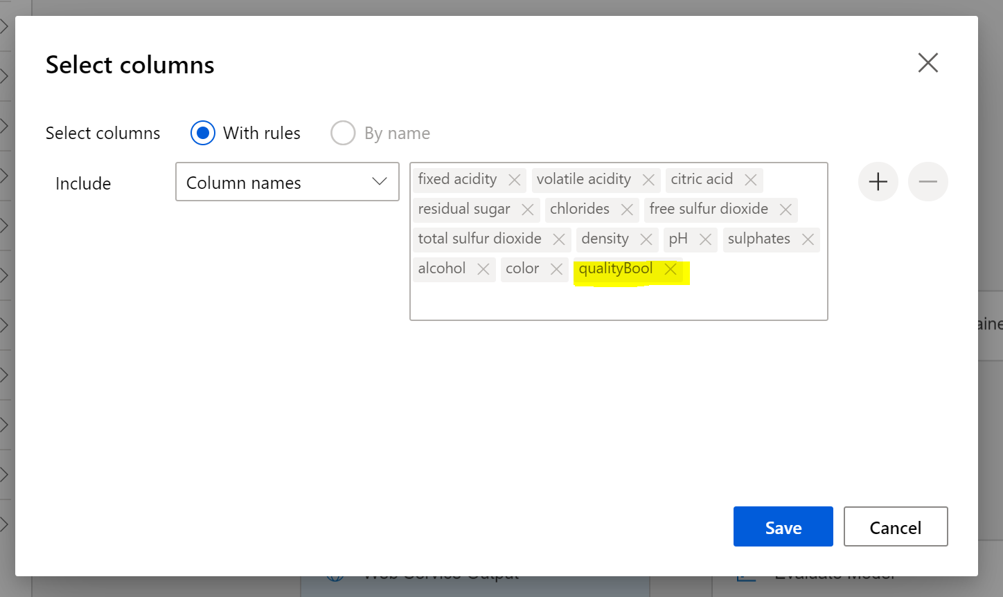 Exclude dependent variable from selection