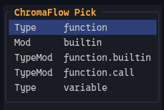CFPick showing the editable targets at the cursor