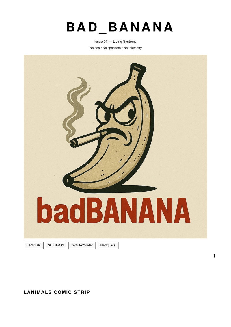 badBANANA Issue 01 — Living Systems