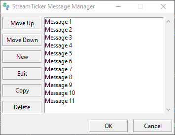 StreamTicker Message Manager