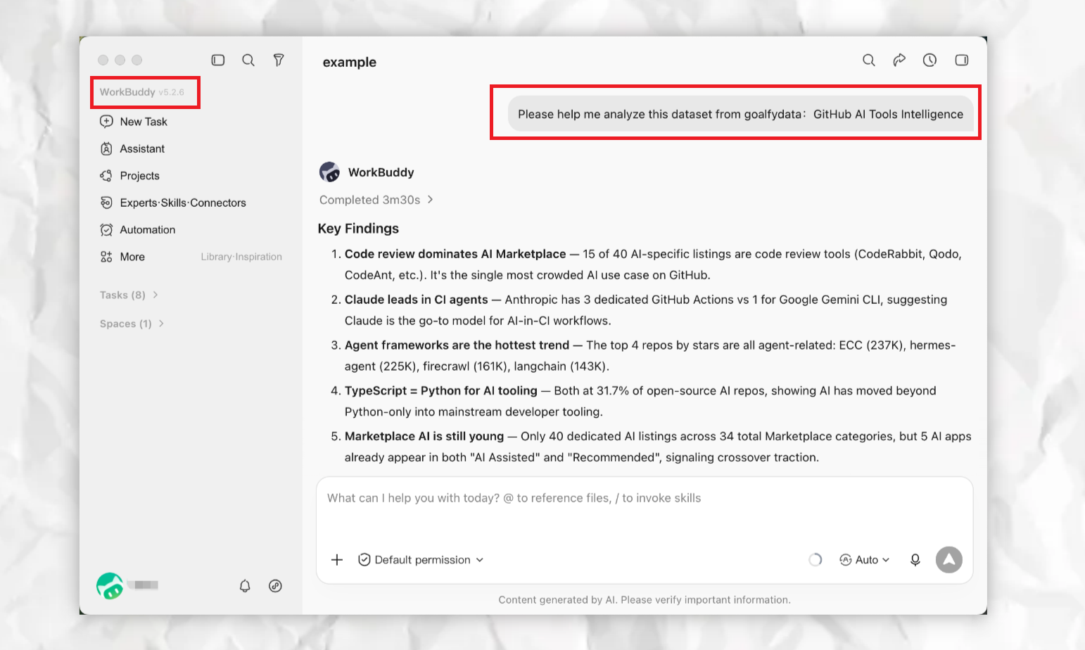 Use the same reusable data asset with another AI agent