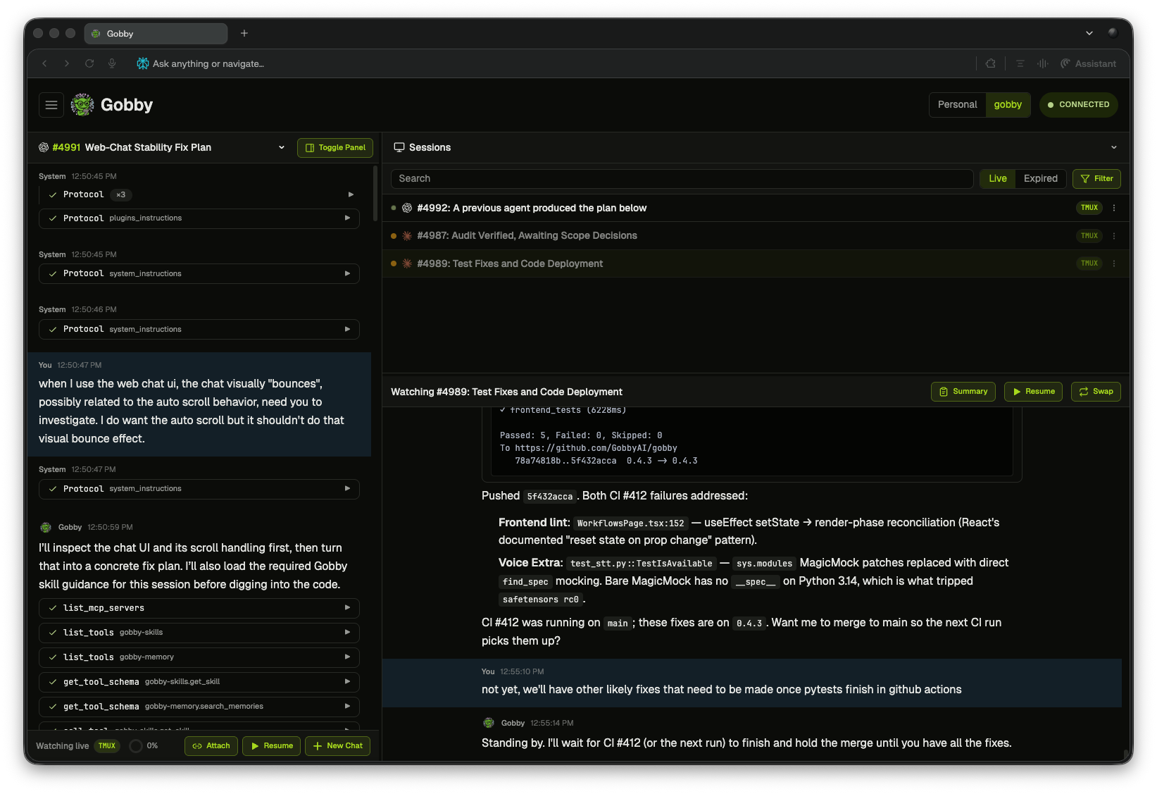 Gobby web chat