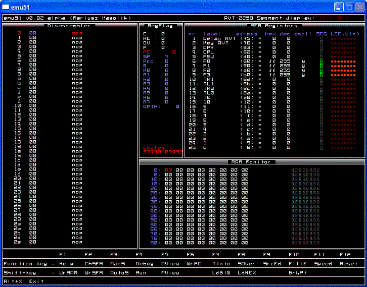 Emu51 v0.0.1 screenshort