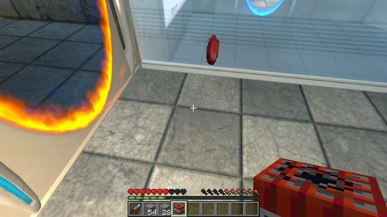 A pig and a portal, TNT in hand