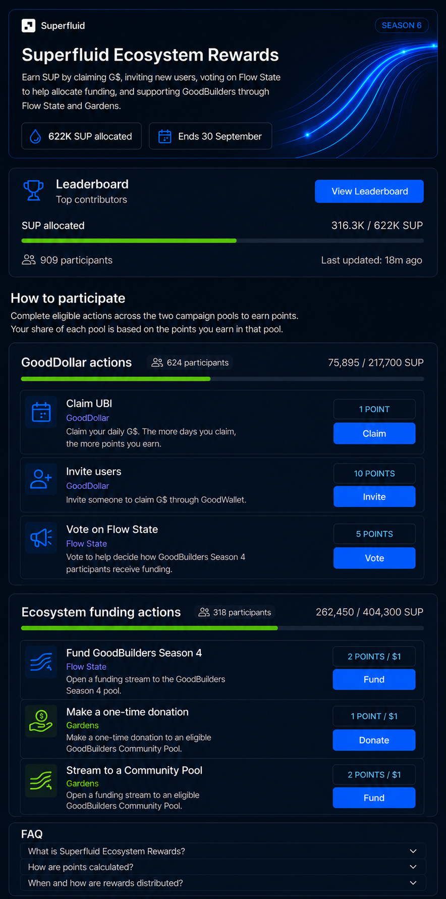 Superfluid campaign — content page