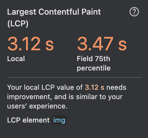 LCP attribution in DevTools