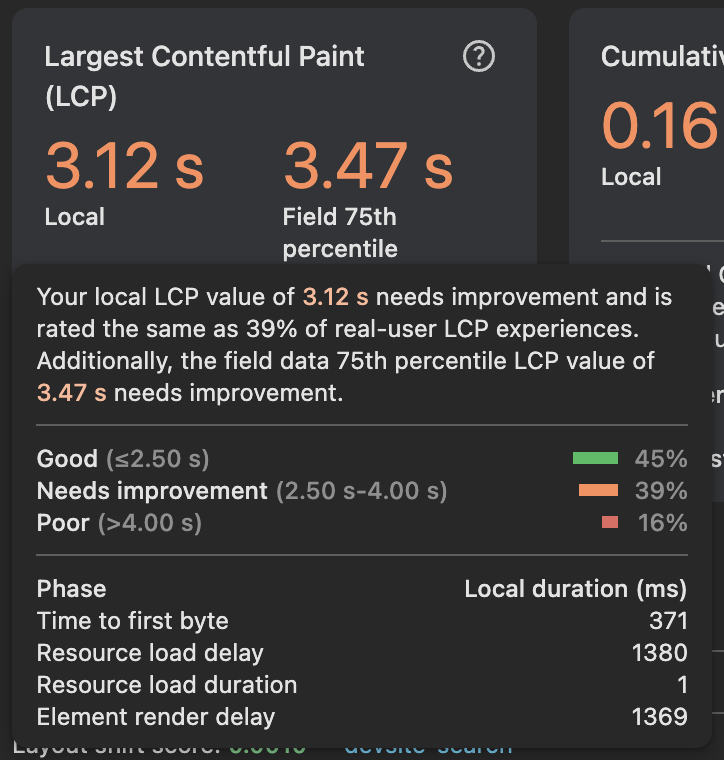 LCP phases in DevTools