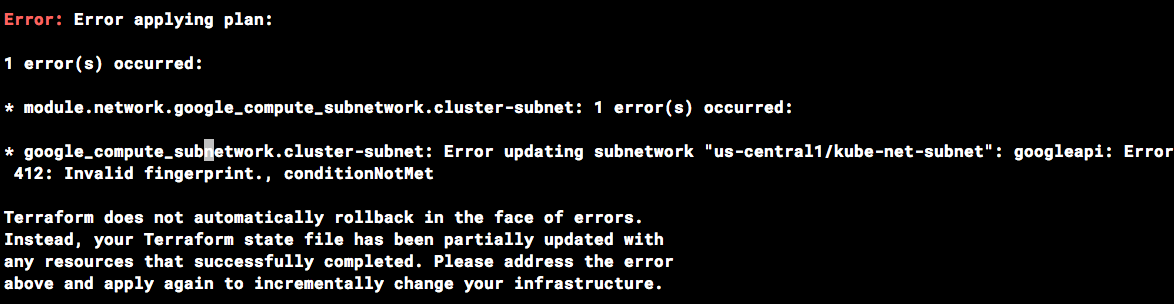 terraform fingerprint error