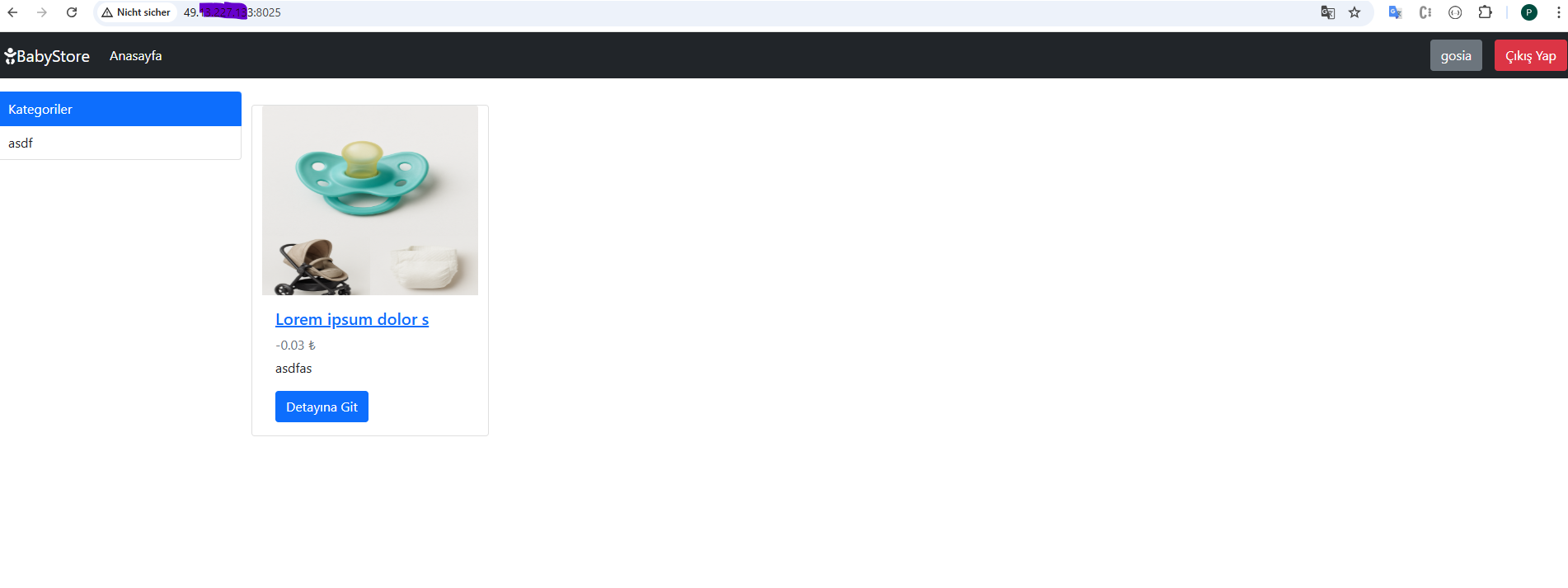 Home Page with login