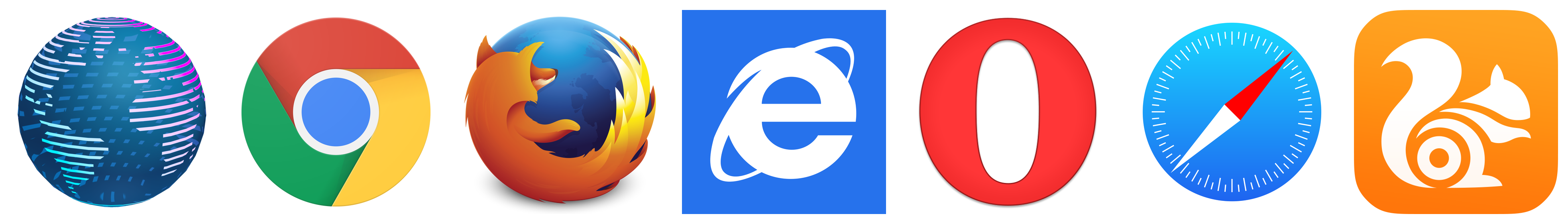 Main mobile browsers logos
