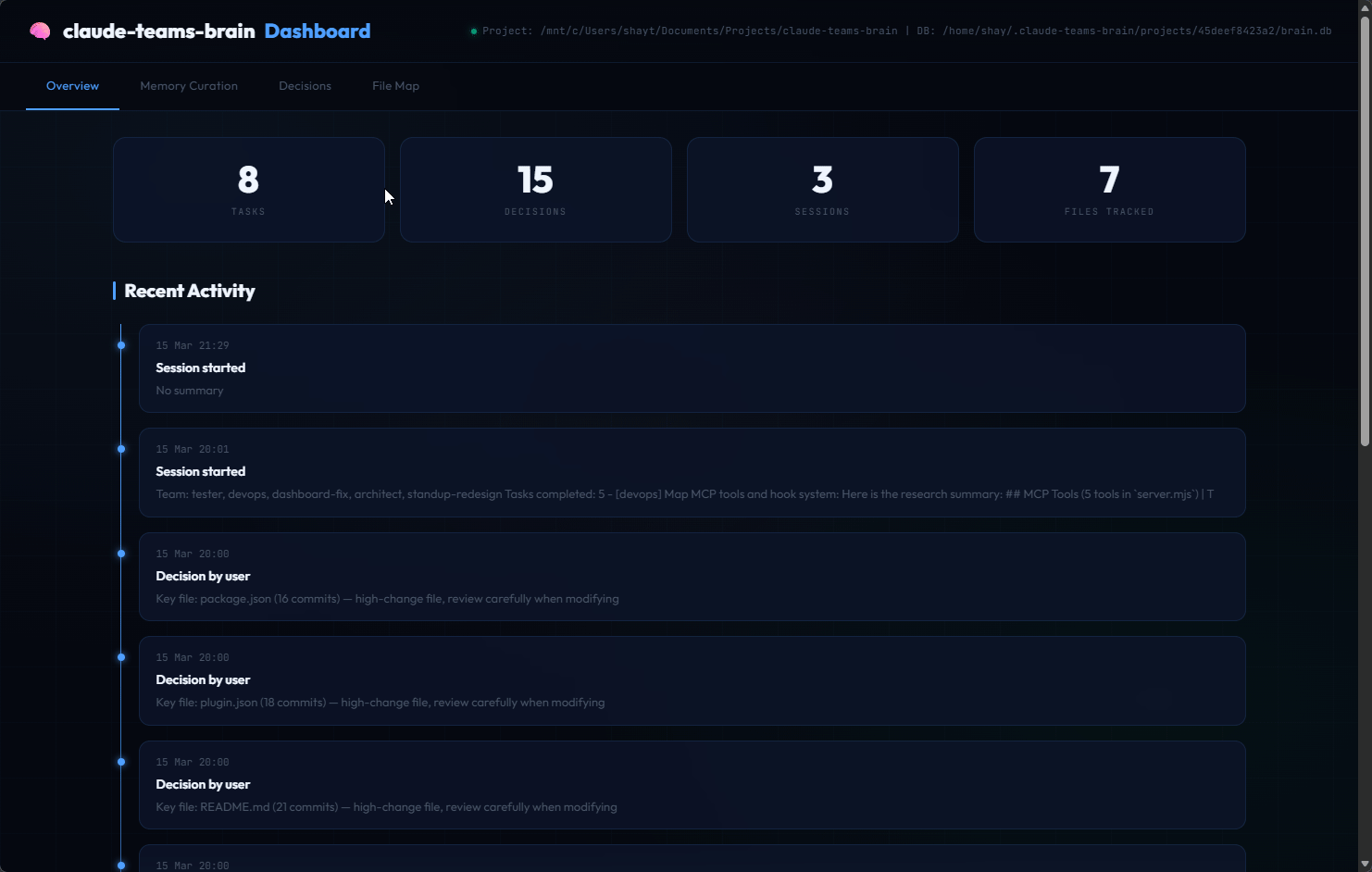 Brain Dashboard