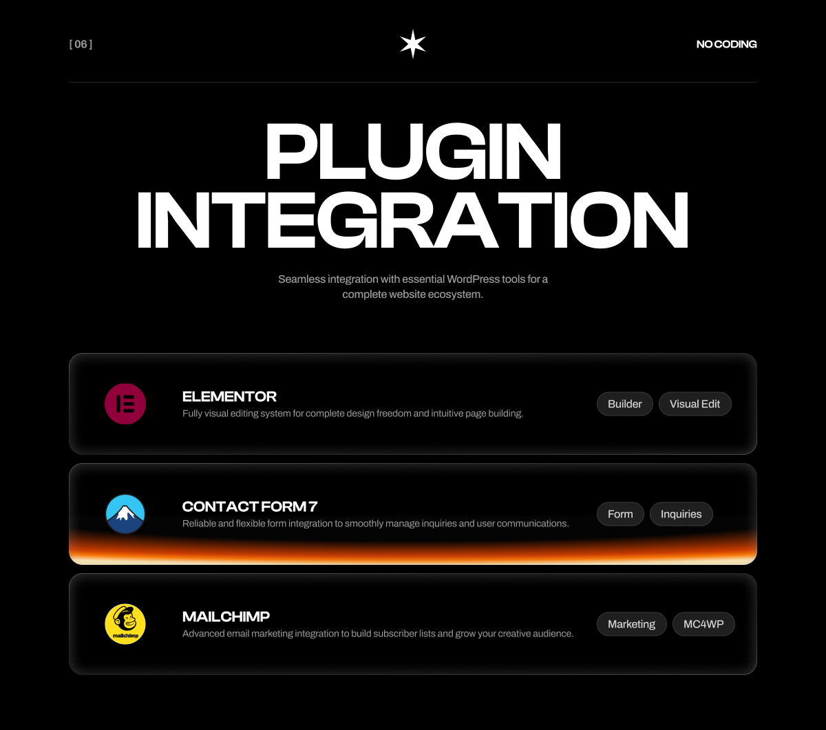 Orvian Plugin Integration - Elementor Page Builder, Contact Form 7, Mailchimp for WordPress