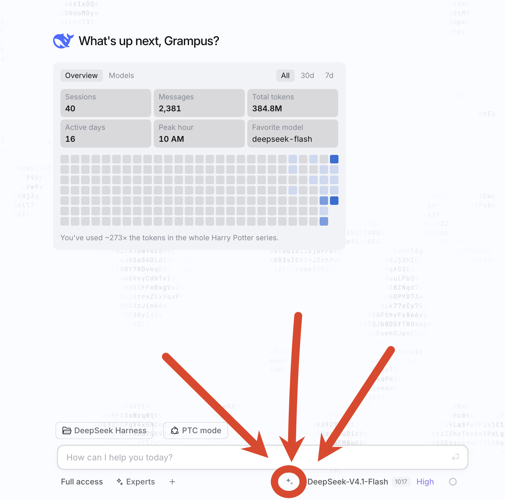 The ✦ button at the bottom-right of the composer