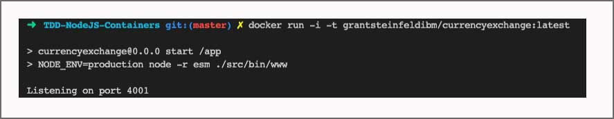 success docker running microservice