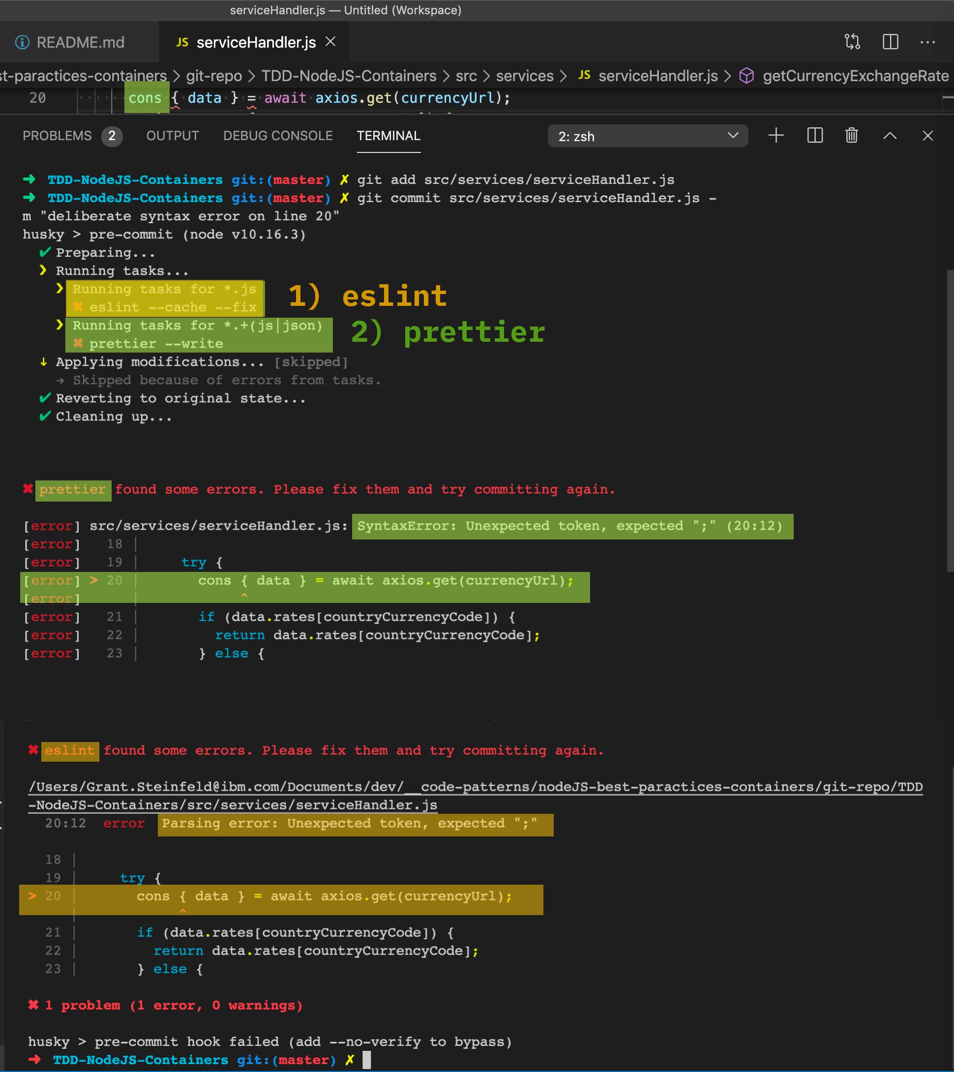 Git pre-commit hooks