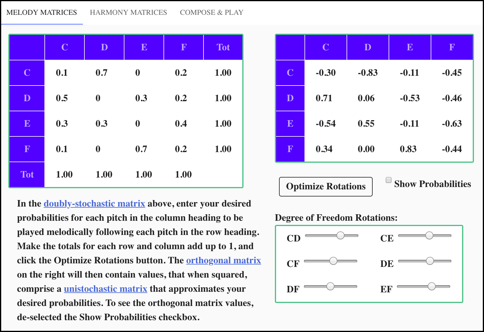 melody-tab-orthogonal-matrix