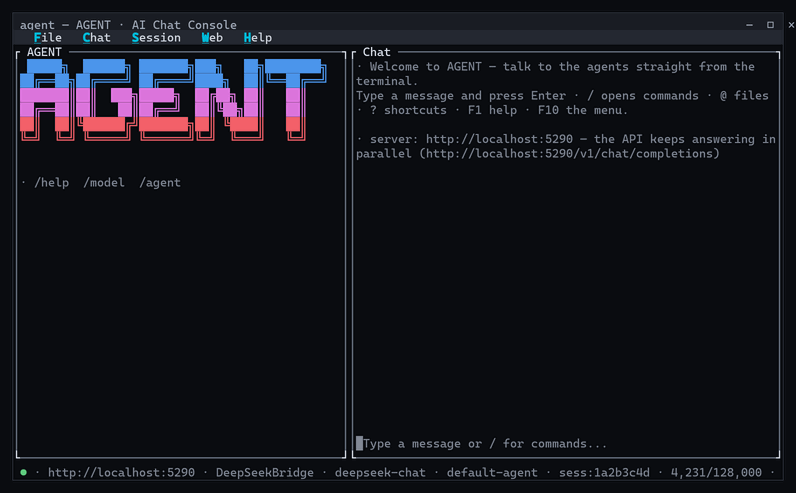AgentBridge terminal UI demo