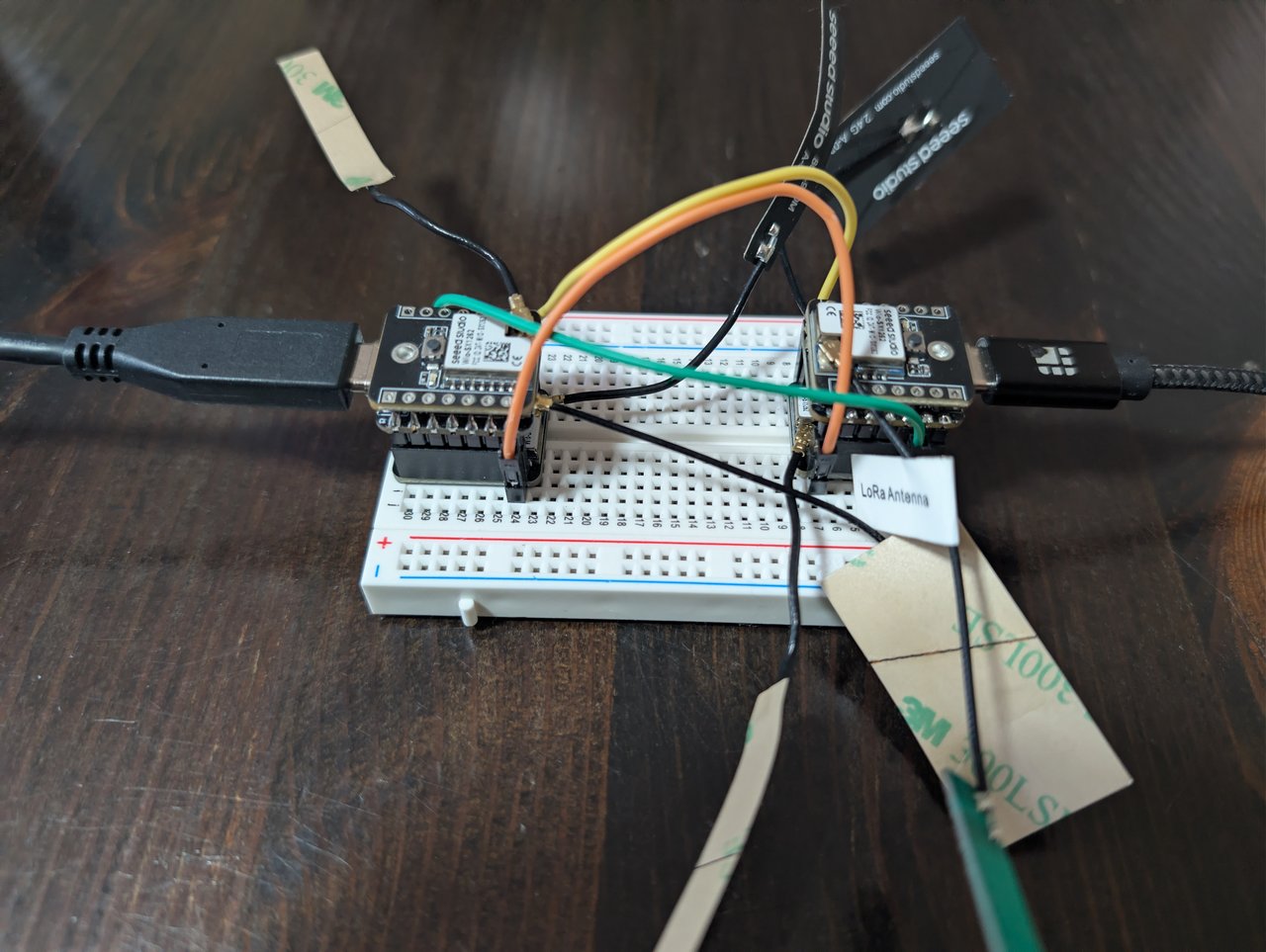 XIAO ESP32S3 repeater prototype with multiple LoRa radios