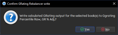 Run warning dialog