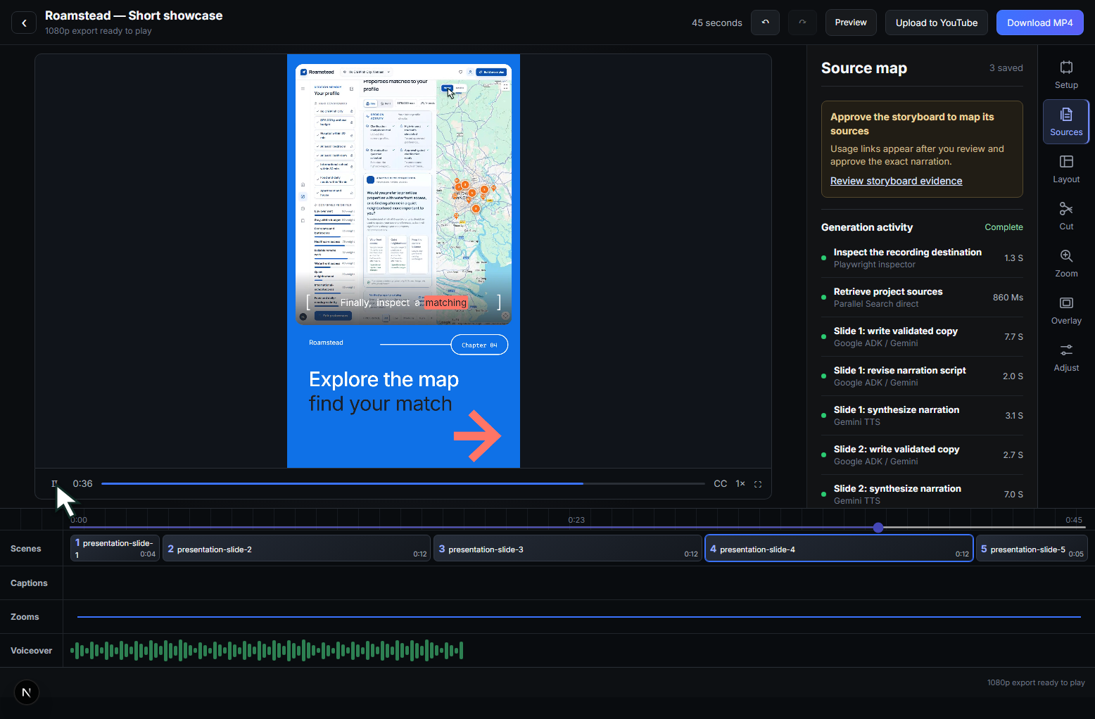 Completed Roamstead Short in the Veyframe editor