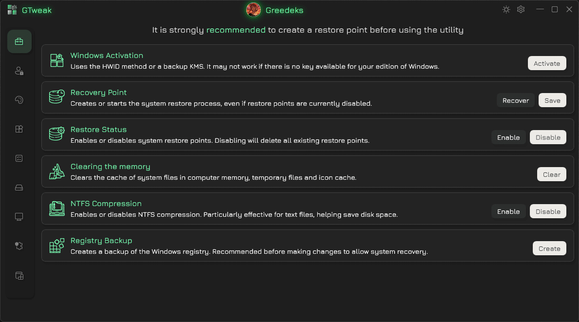 GTweak Preview