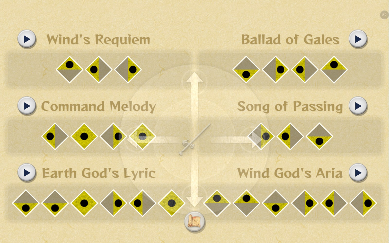 Play buttons in the + song list