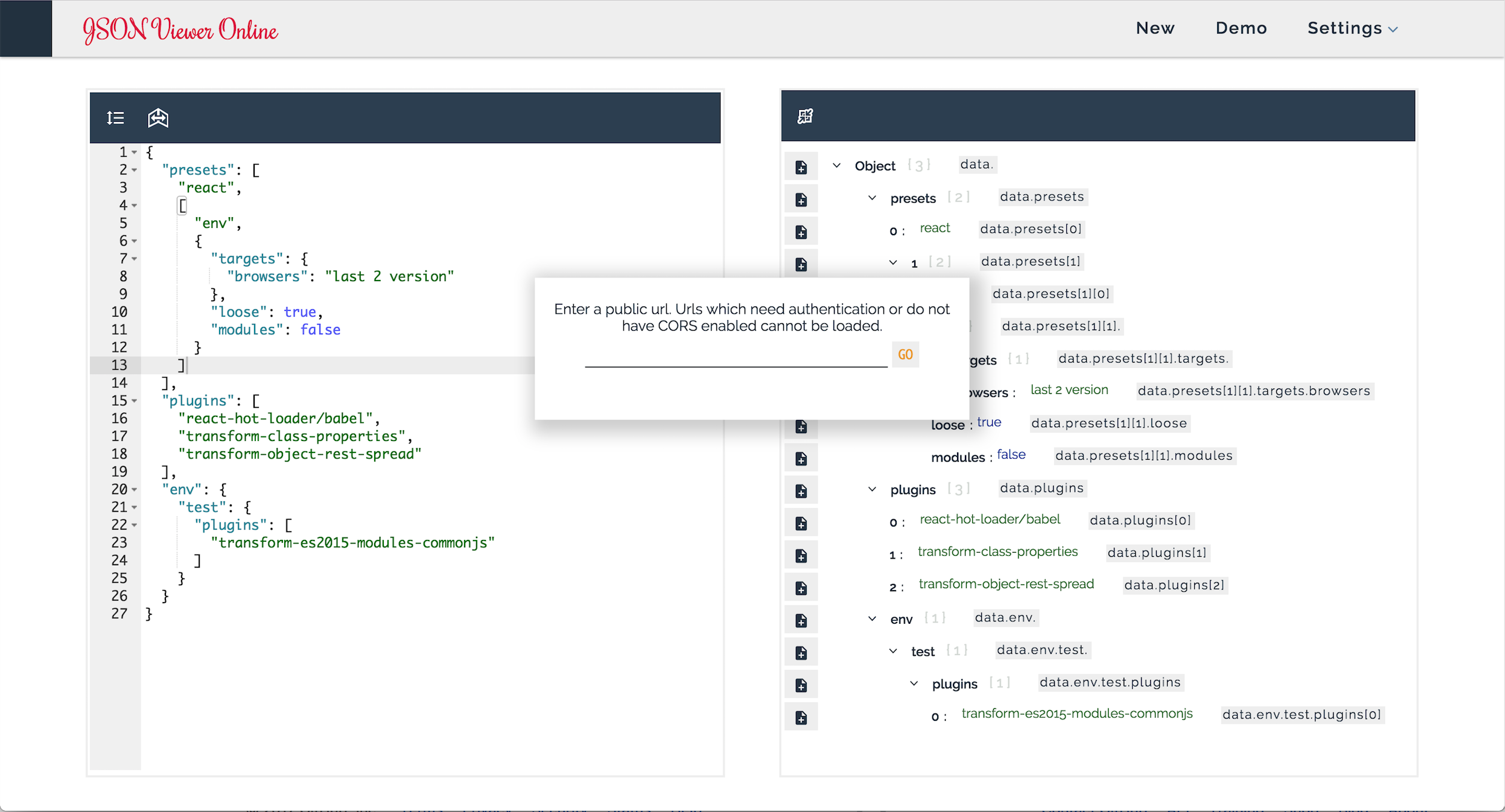 GitHub Gregjarvez React redux json viewer Online JSON Viewer With 