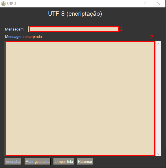 Imagem menu UTF-8