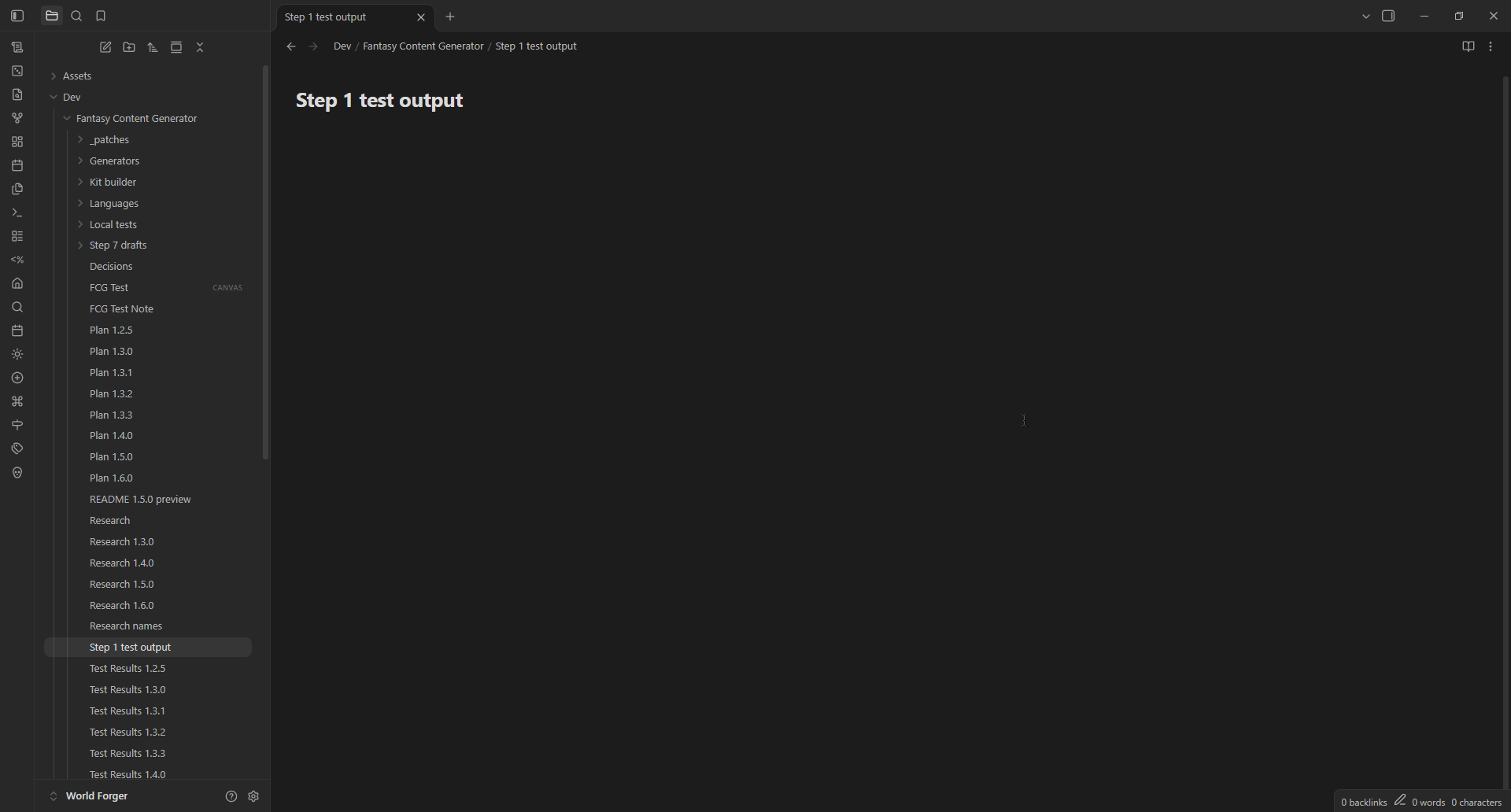 The generator panel: pick a generator, generate a batch, insert the ones you like