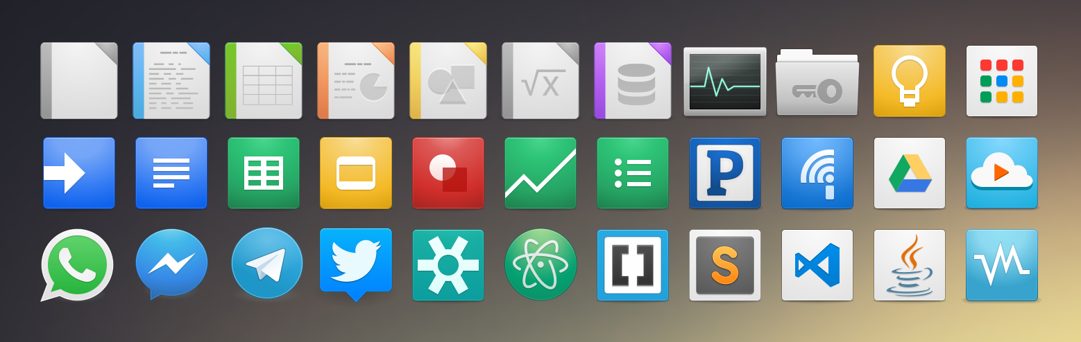 Preview of our app icons