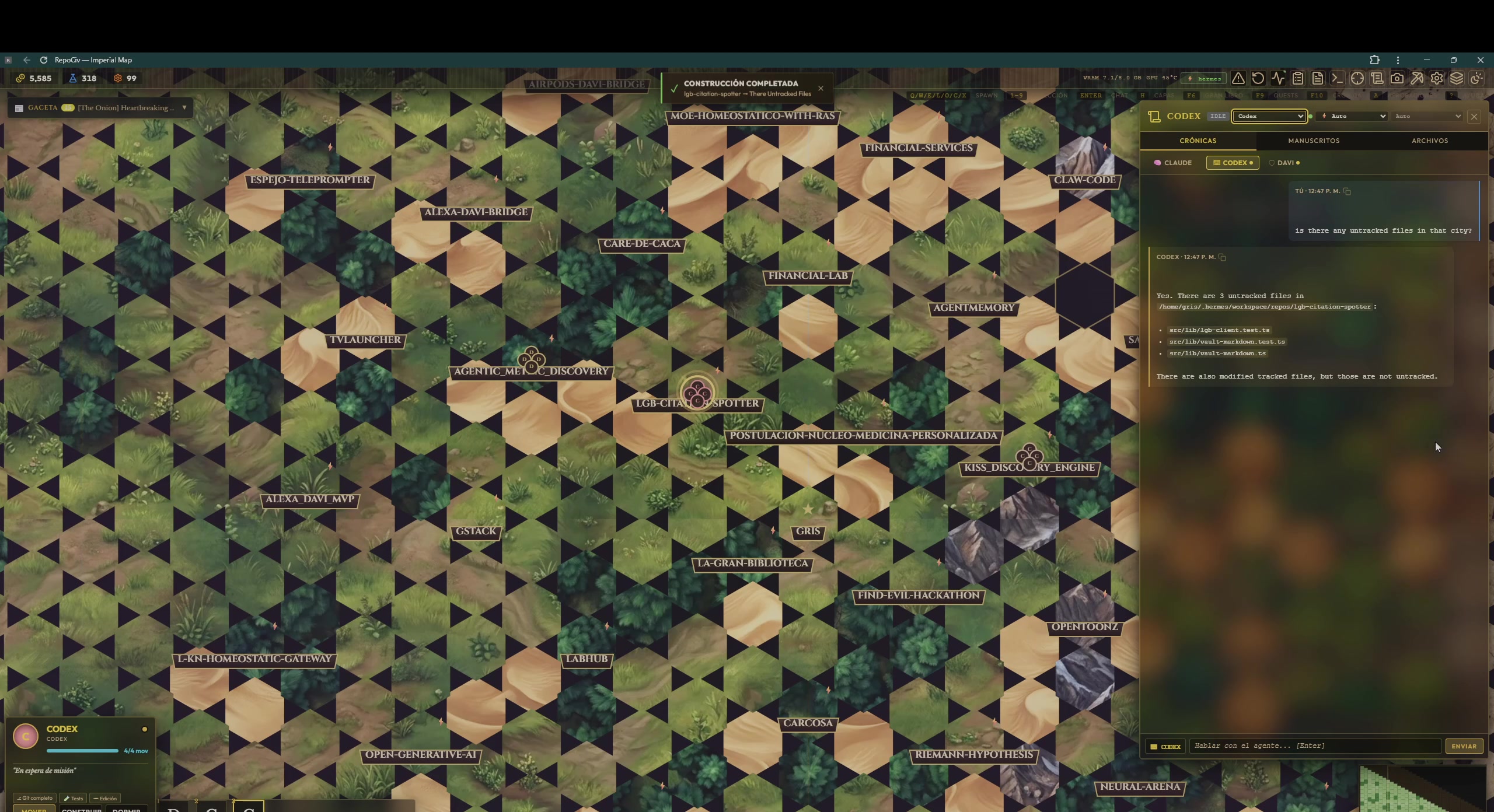 Demo: agente responde desde el mapa